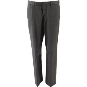 NWT‎ LANDS' END TAILORED FIT NO IRON TWILL DRESS PANTS PEWTER HEATHER 35X29